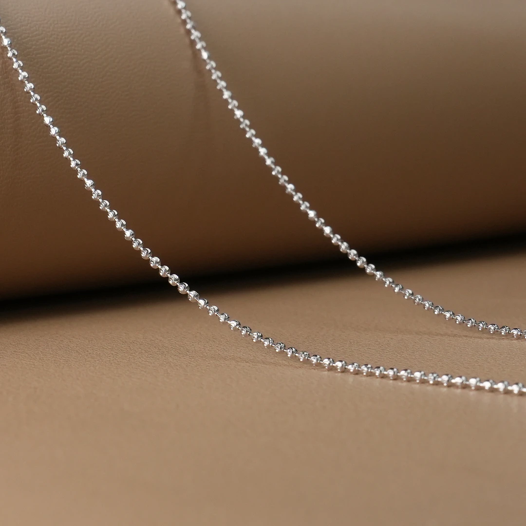 链子925银 意大利工艺万能月光珠珠百搭链中国好珍宝  ID：2423