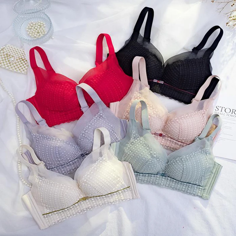 D201-D400高货内衣文胸小胸聚拢无钢圈大胸显小透气运动内衣胸罩