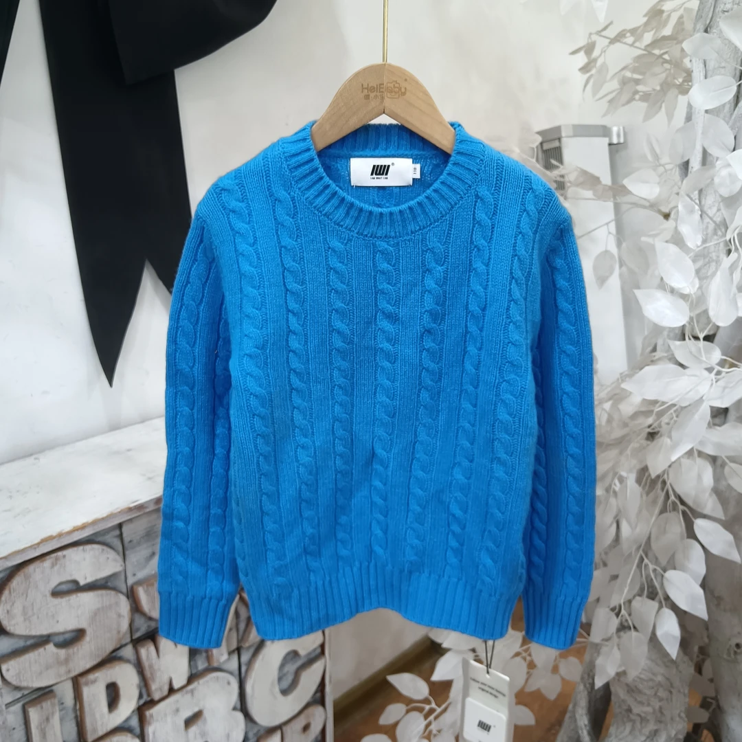 N479蓝色毛衣童装