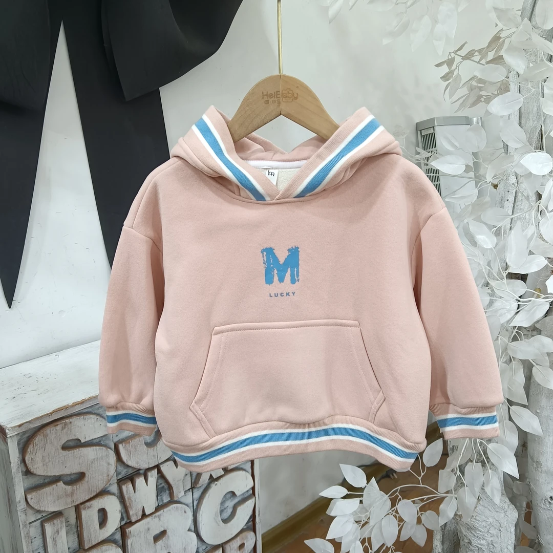 M532粉色一体绒卫衣童装/恋沐