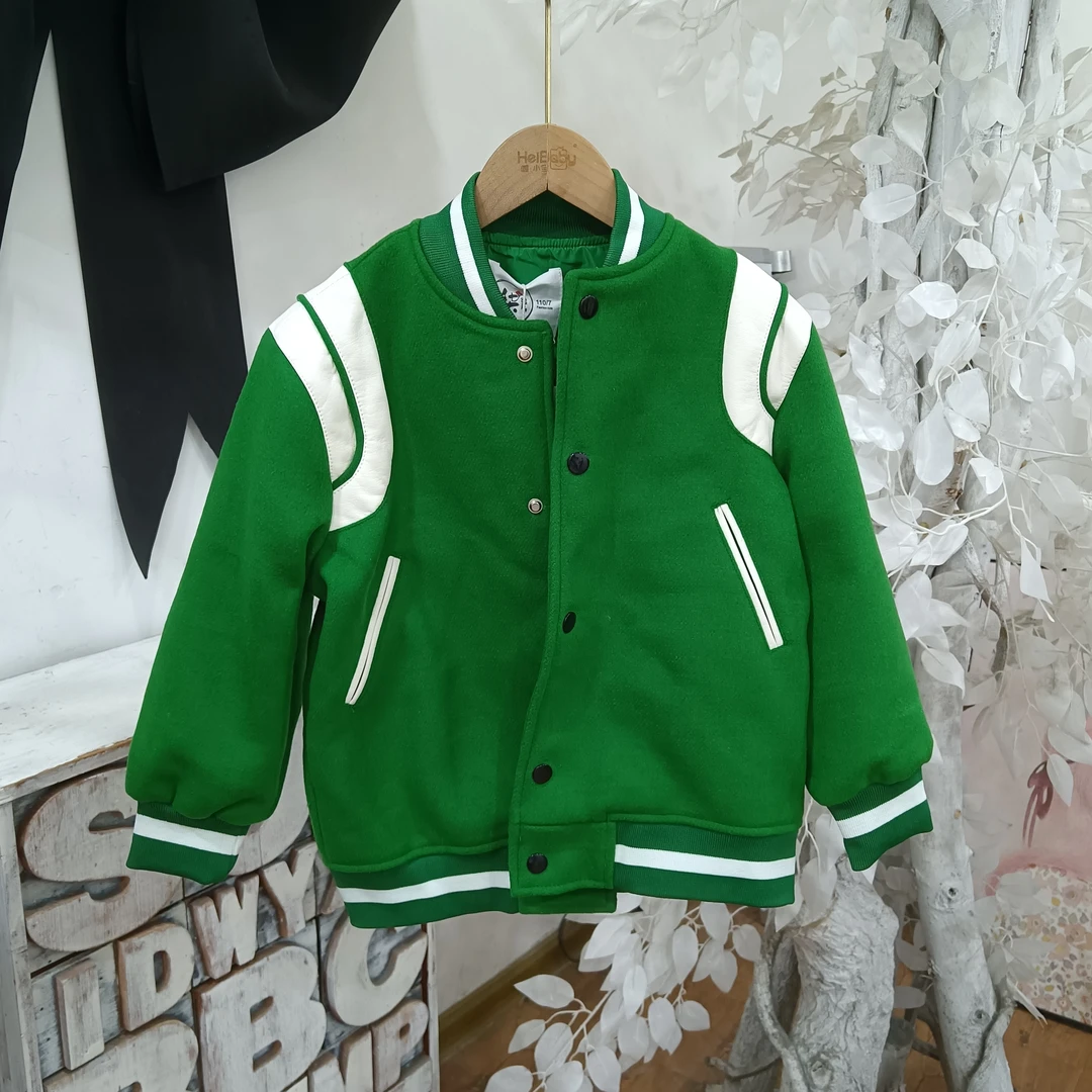 O10绿色棒球服外套