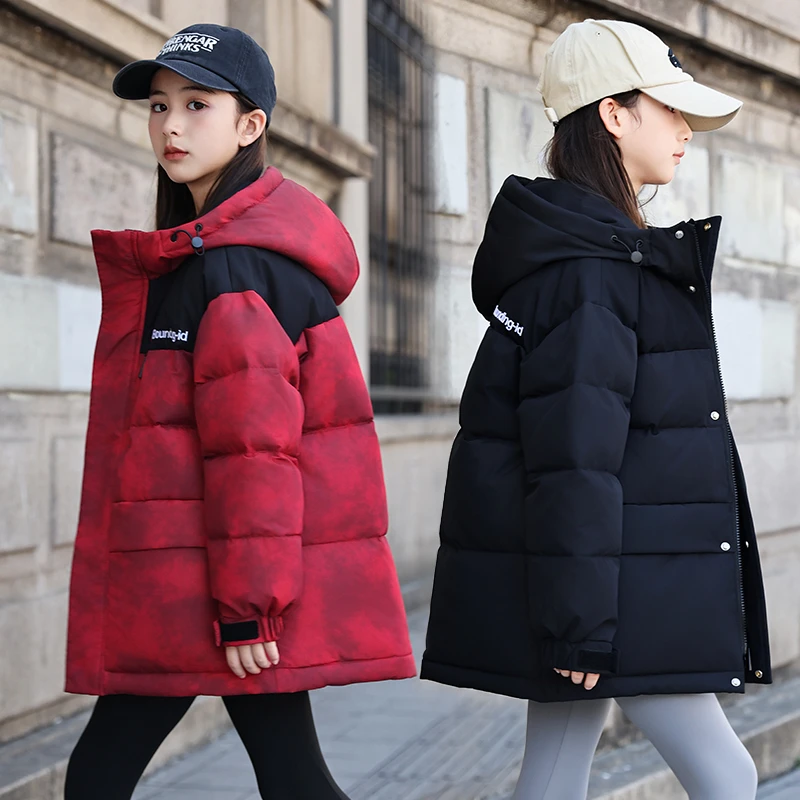 儿童羽绒服2025冬季新款中大童洋气短款男女童加厚白鸭绒冬装外套