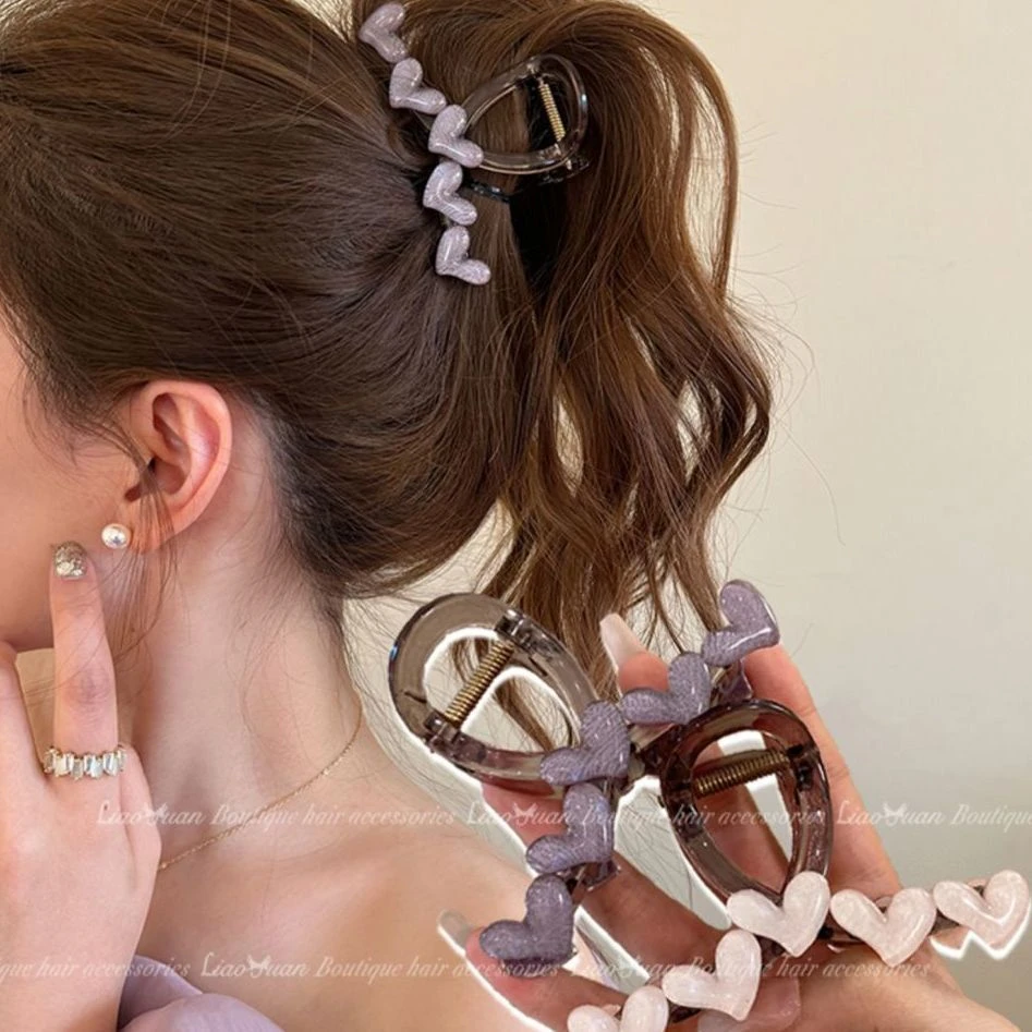 清新韩系~抓夹女2024新款高级感简约夹子头饰发夹后脑勺鲨鱼夹