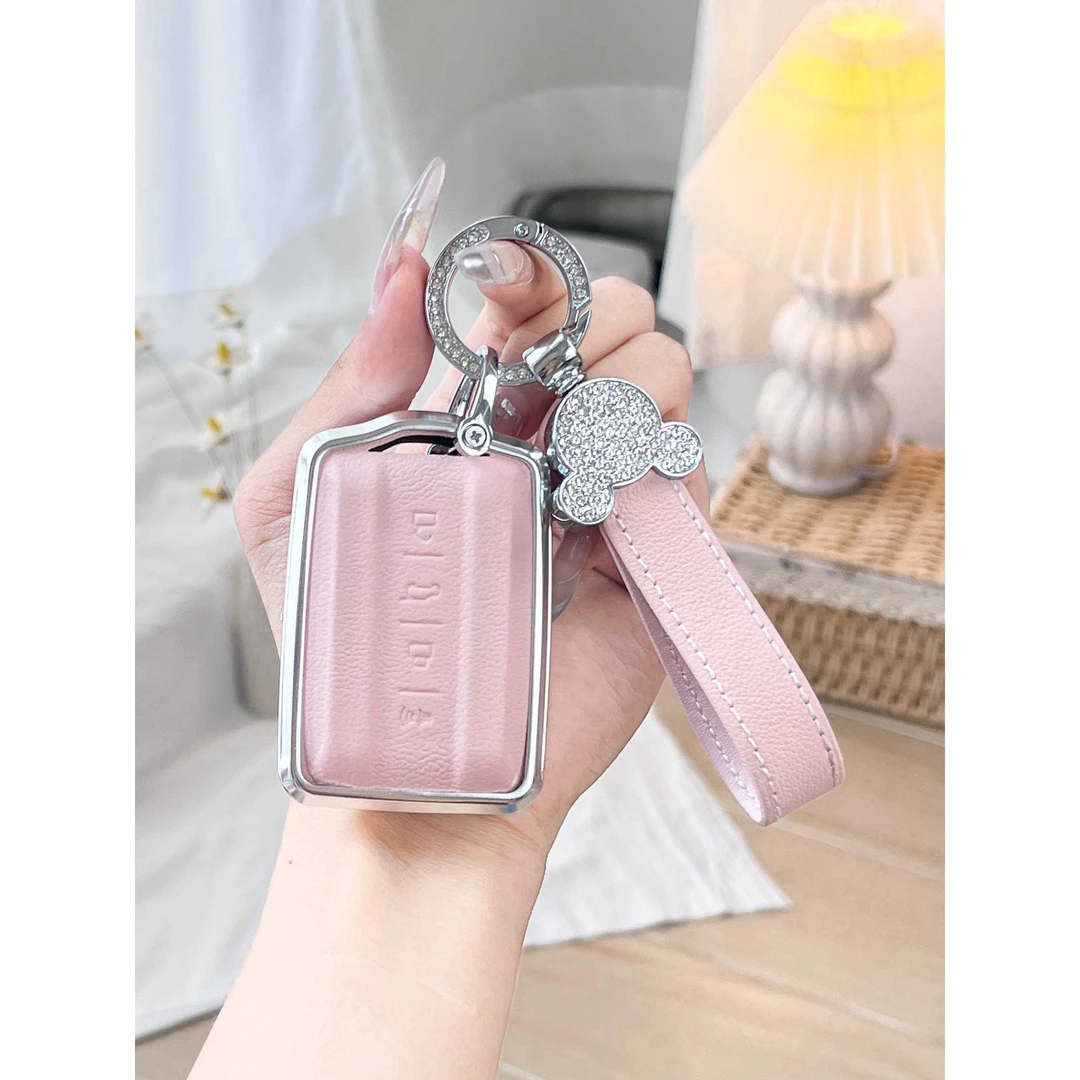 2023款坦克500钥匙套TANK300高端女士Hi4新能源铝合金壳包绳挂扣