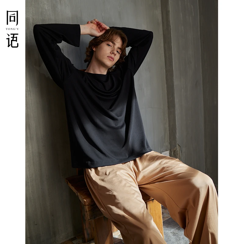 同语24年春秋季睡衣男柔软棉休闲宽松秋天男士长袖套装新款家居服