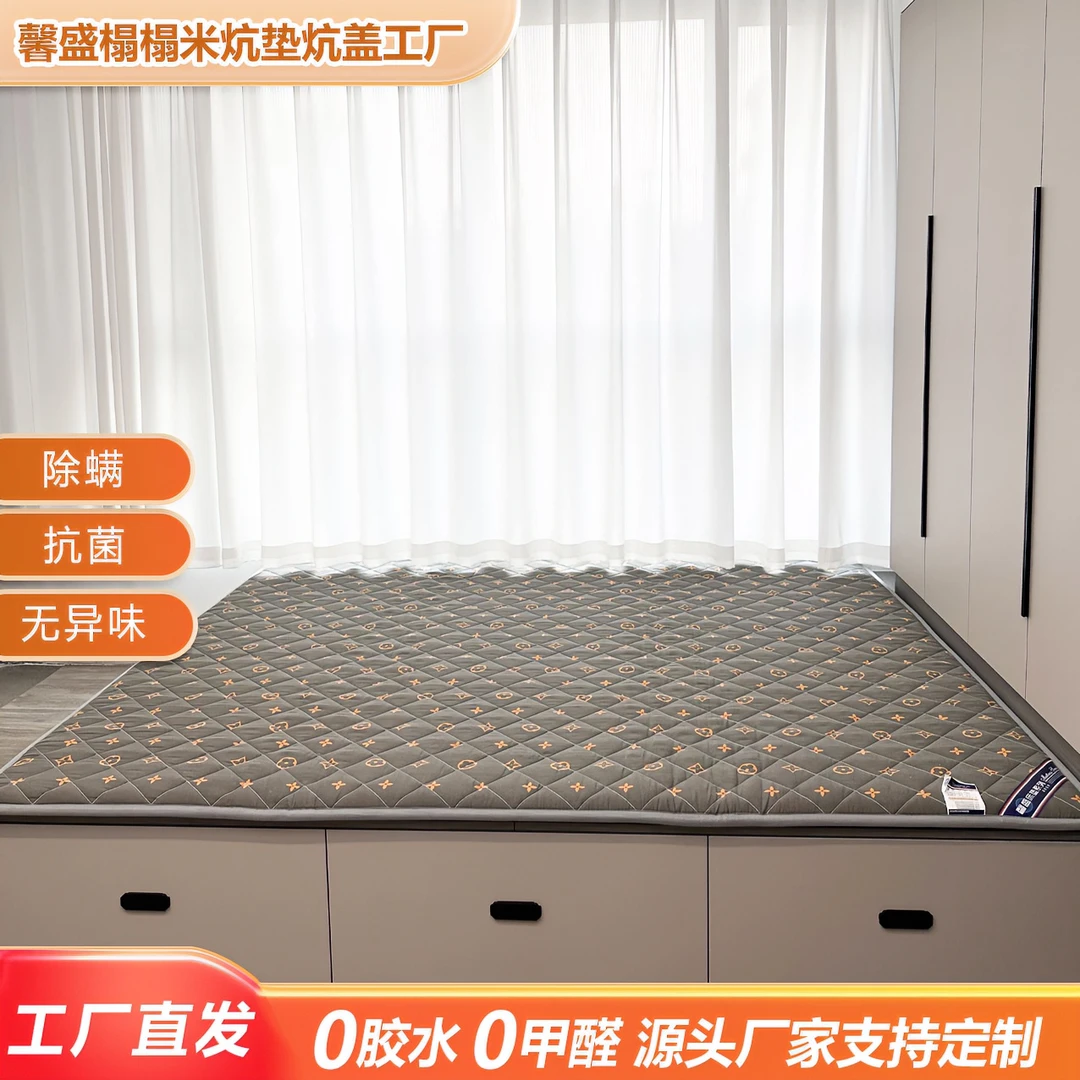 定制亚麻环保无胶棉榻榻米垫炕垫床垫防滑垫
