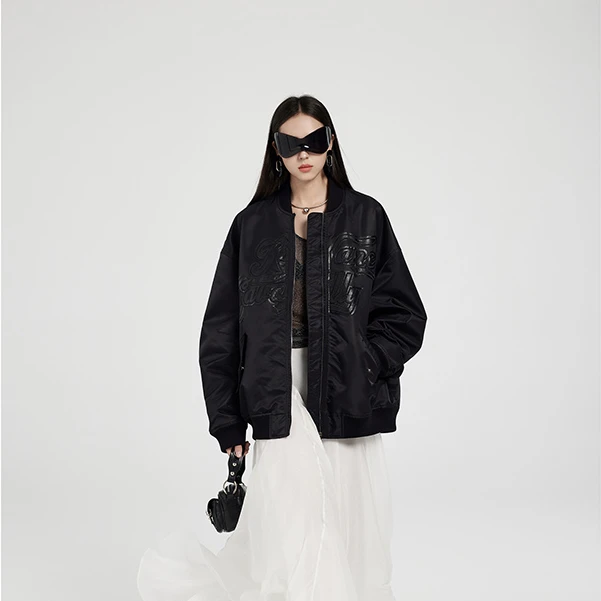 NancyCavally 专柜款环保可再生尼龙 萬针贴布绣可拆内胆羽绒夹克