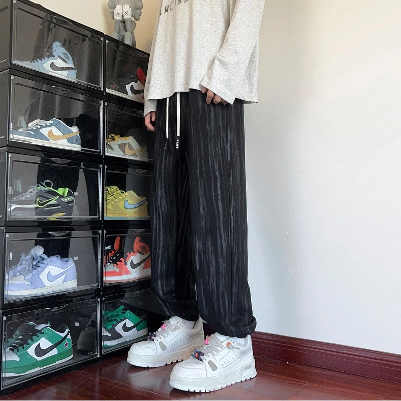 扎染休闲裤男秋季潮牌青少年潮流宽松百搭运动卫裤学生大码休闲裤