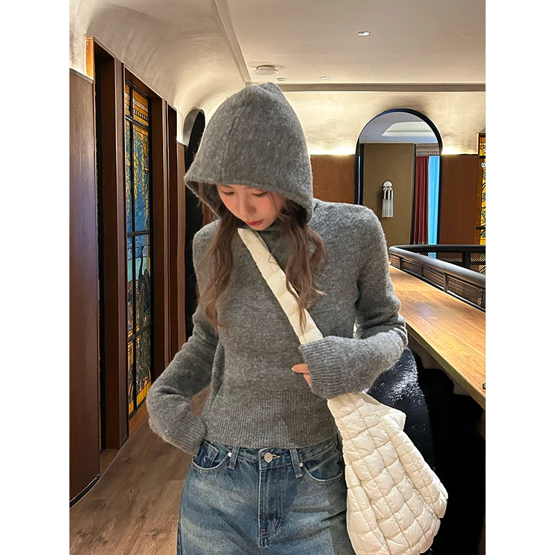 DYANGJUN 【毛衣】时尚慵懒感连帽毛衣