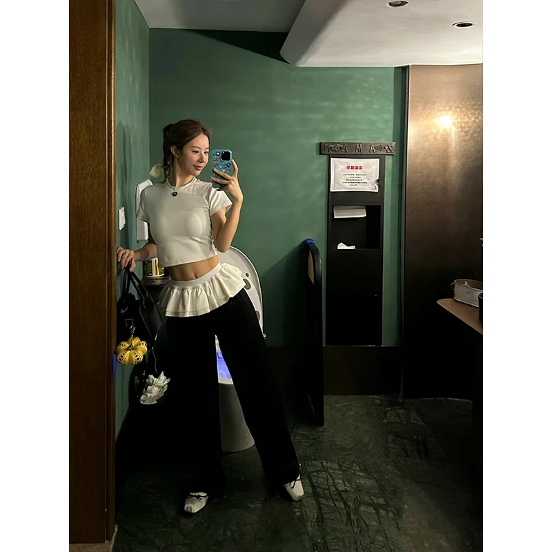 DYANGJUN 【2月28号 10:00AM t恤】百搭正肩紧身打底t恤