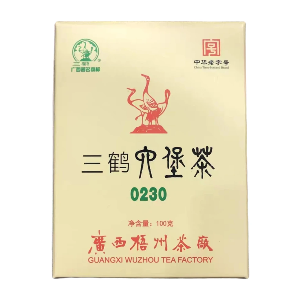 三鹤鹤六堡茶【0230】2012年陈化特级传统B榔香韵滋味甘醇100克