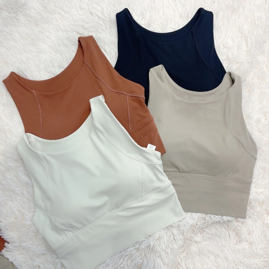 YM高强度一体杯运动瑜伽背心