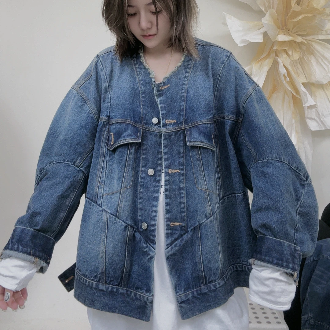 museguhui/木色古汇1905#2024春款轮廓牛仔时尚休闲外套