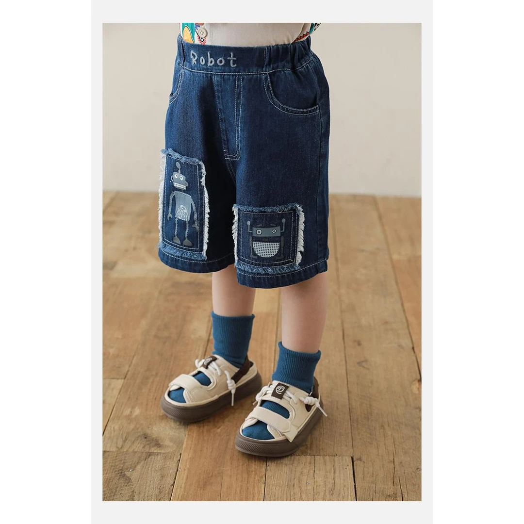 幼悠【赛博朋克】夏三波儿童洋气百搭裤子男童休闲宽松裤 N5147