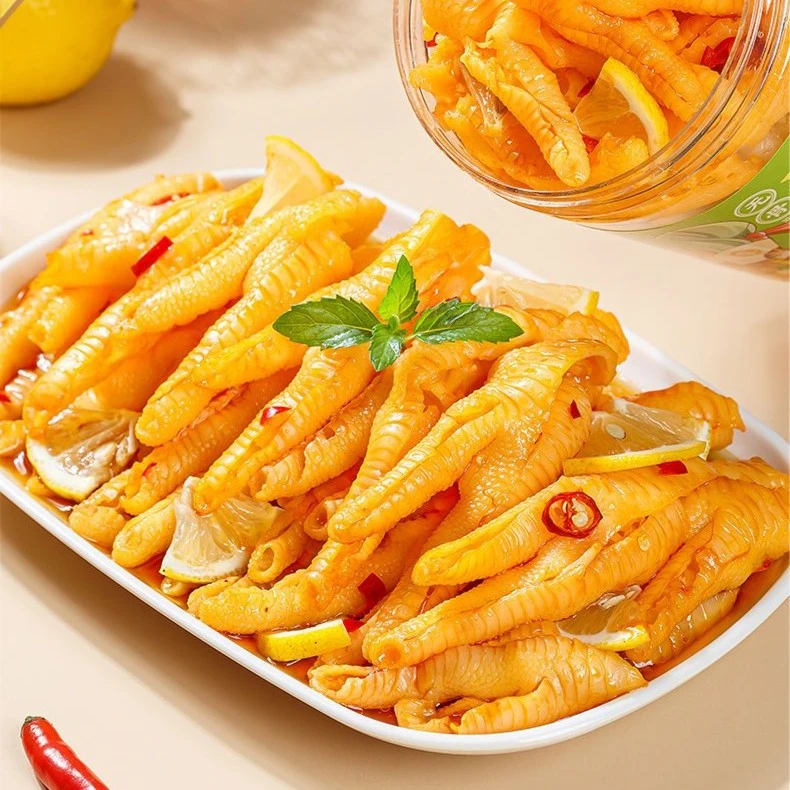 脱骨去骨泡椒凤爪无骨鸡爪柠檬酸辣罐装无腥味新鲜工艺柠檬味嚼劲