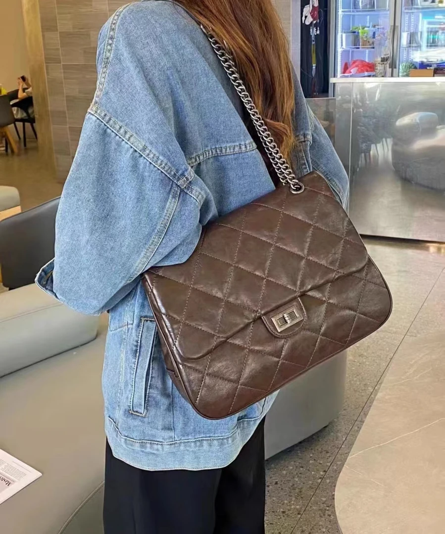 【嘉嘉甄选】XKY-9986 拿铁咖-轻奢新款百搭时尚气质简约小众包