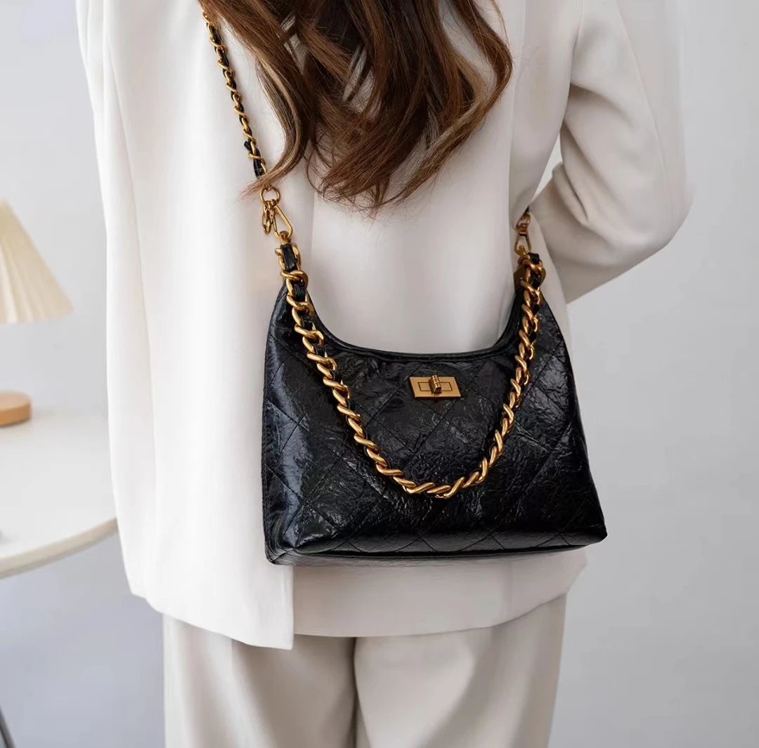 【嘉嘉甄选】XKY-92502 黑色-轻奢新款百搭时尚气质简约小众包