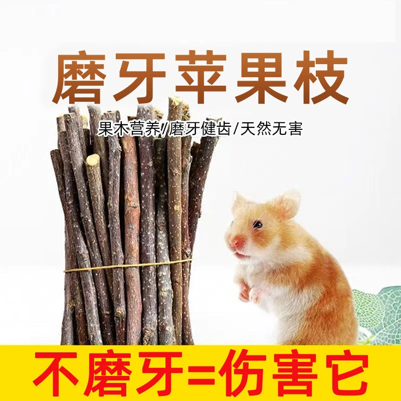磨牙棒苹果枝磨牙枝小宠仓鼠龙猫仓鼠豚鼠荷兰猪兔子用品