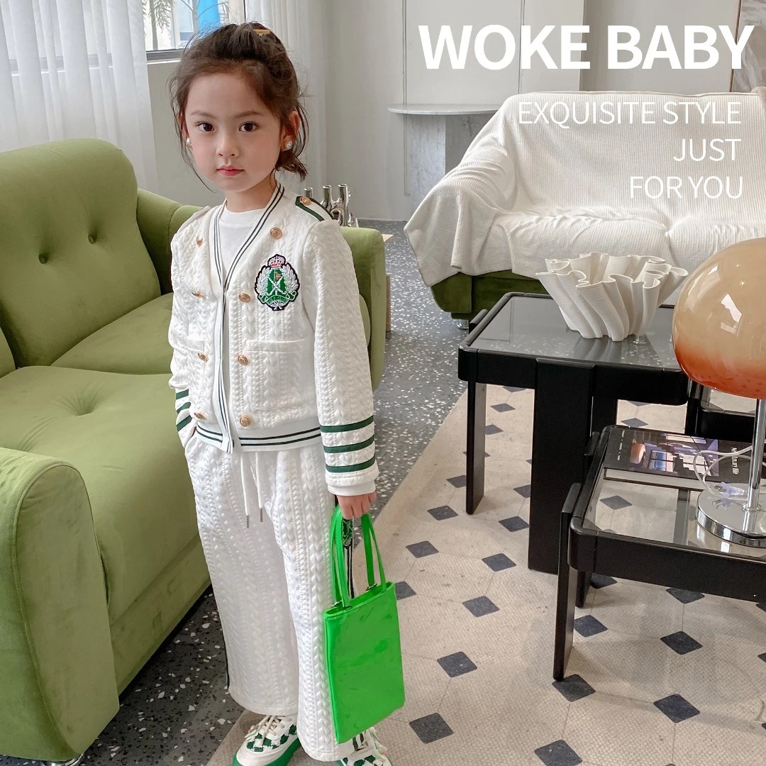 【微瑕】女童春季套装2024新款小香风外套套装 V6533