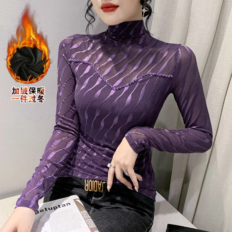 【齐姐专属】2023年冬季爆款长袖修身T恤女网红洋气减龄打底衫女