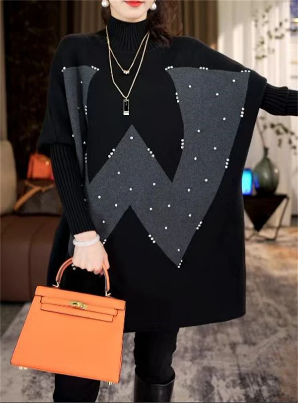 加厚保暖【梦意】秋冬必备时尚洋气百搭宽松气质高档毛衣上衣-3397#