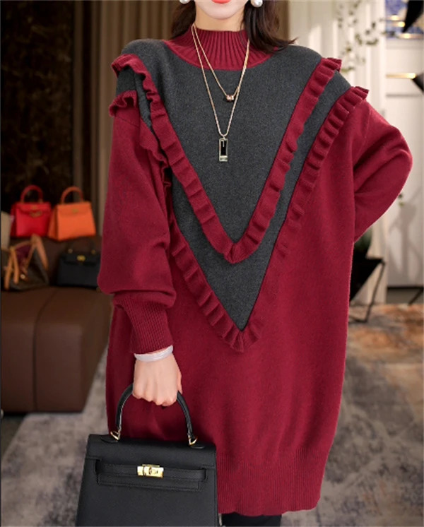 加厚保暖【欢乐时光】秋冬必备时尚上档次洋气高档毛衣上衣-5517#