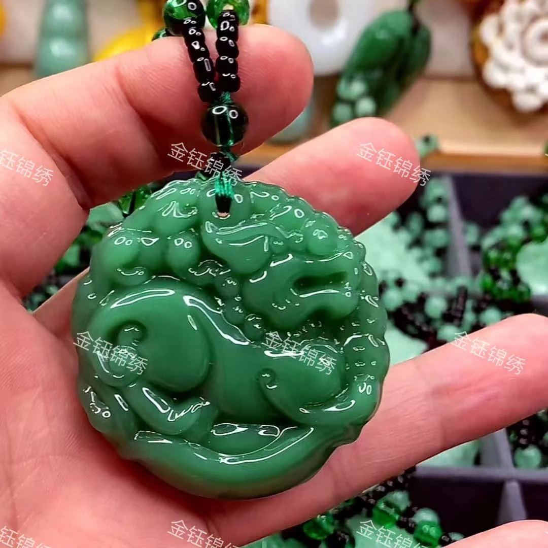 11.深绿双面貔貅经典百搭男女同款吊坠