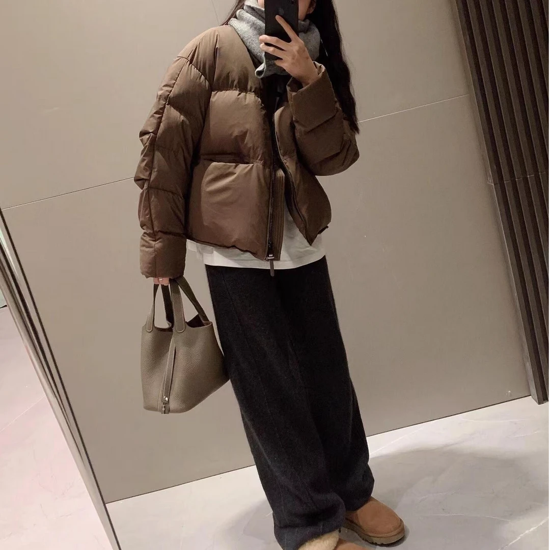 直播专用 冬季时尚休闲百搭宽松加厚连帽棉服