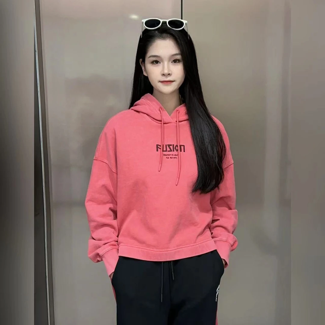 FILA斐乐连帽卫衣女装潮流百搭宽松舒适运动休闲上衣T11W343203F