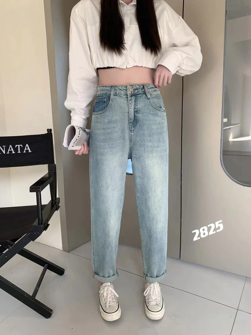 牛仔裤显瘦高腰直筒百搭