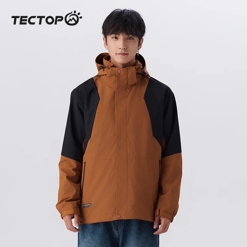 探拓户外套抓绒冲锋衣男款秋冬新款户外露营保暖防风防水夹克外套