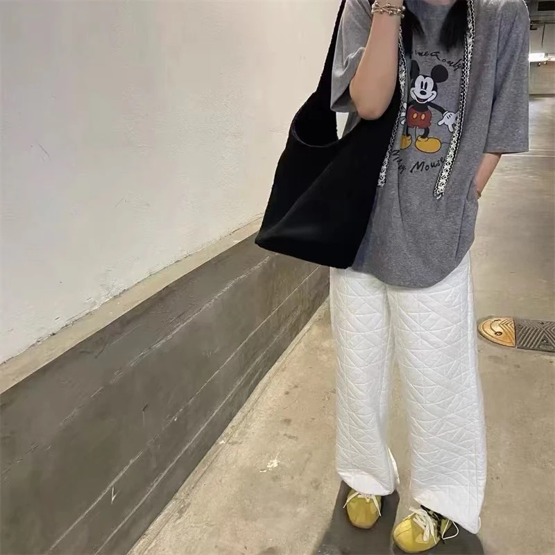 루루가− 韩国东大门韩系复古加厚磨毛米奇圆领t恤女甜酷上衣潮chic