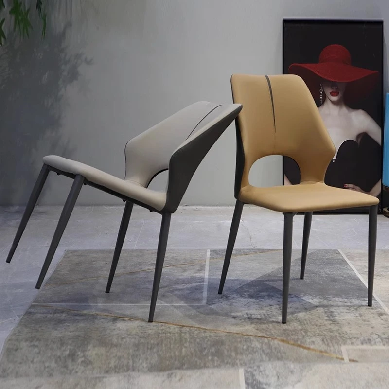 TUNUOSHI/图诺狮005款轻奢餐椅家用现代简约靠背凳北欧会议洽谈椅