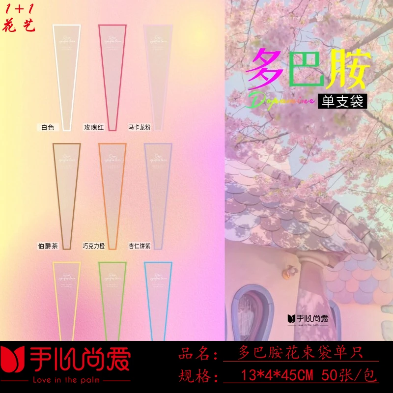 【绿萝】 多巴胺花束袋单只 鲜花包装资材