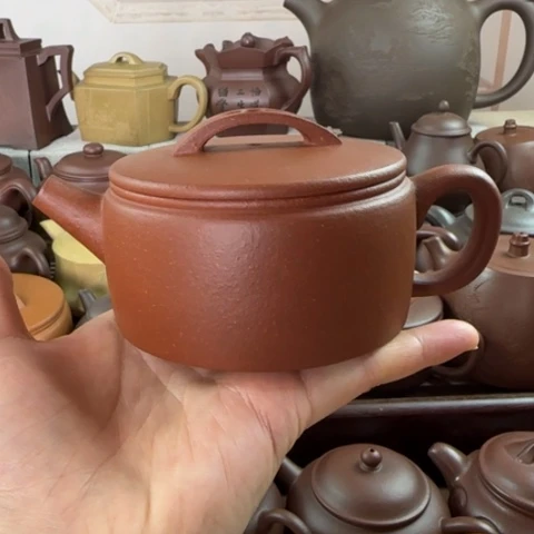 紫砂茶壶红降坡泥200c c