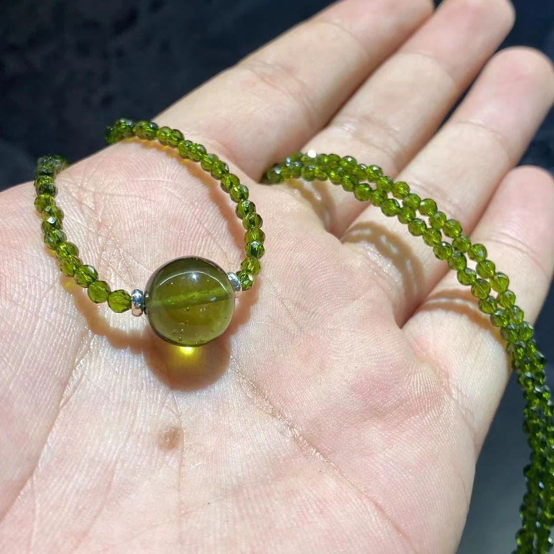 非金属玻璃吊坠 D397 Moleavite光珠XL