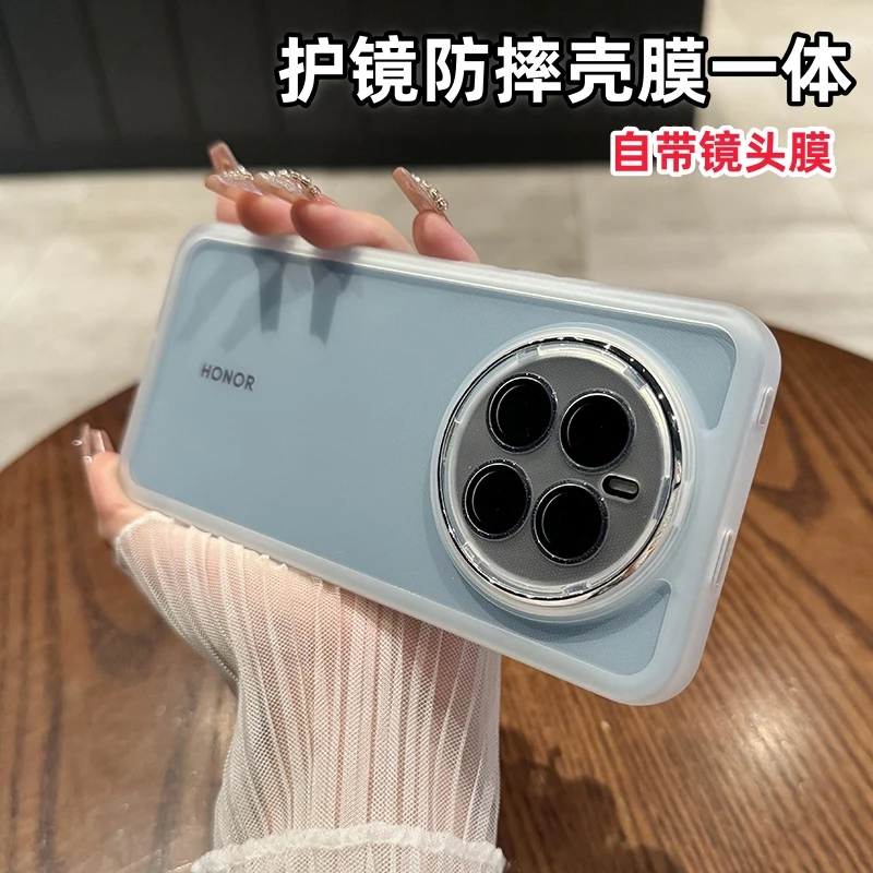 适用于荣耀magic7手机壳自带镜头膜8pro全包500透明魔术6硅胶x70
