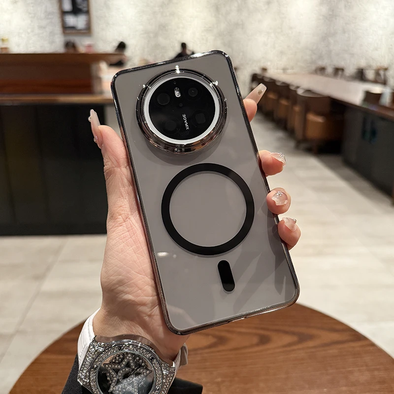 不发黄适用于华为mate70手机壳新款超薄mate70pro+透明无线磁吸60