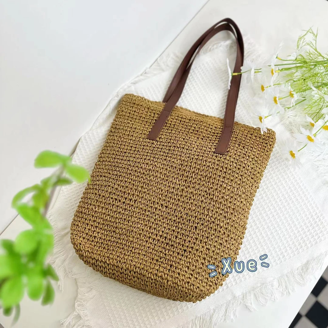【摩卡】新款草编包女时尚款编织单肩托特包休闲夏季百搭海边沙滩包