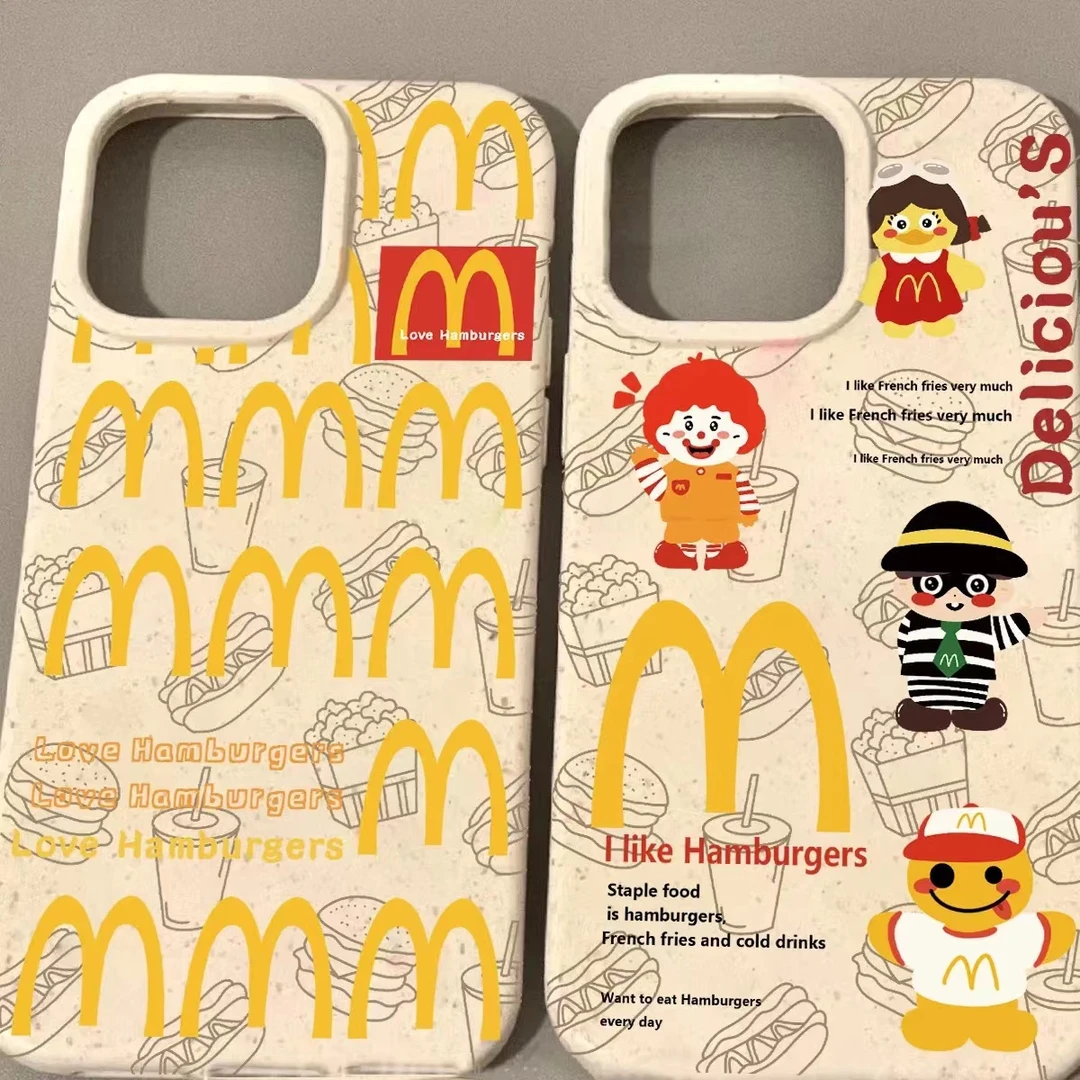 适用于苹果华为OPPO/VIVO小麦壳麦当劳小人ins小米IQOO手机壳真我
