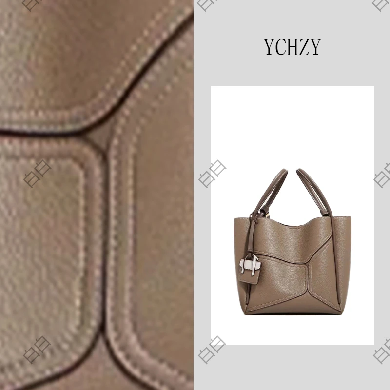 YCHZY· 原创设计 真皮高定手提包  WG-E1020-灰色