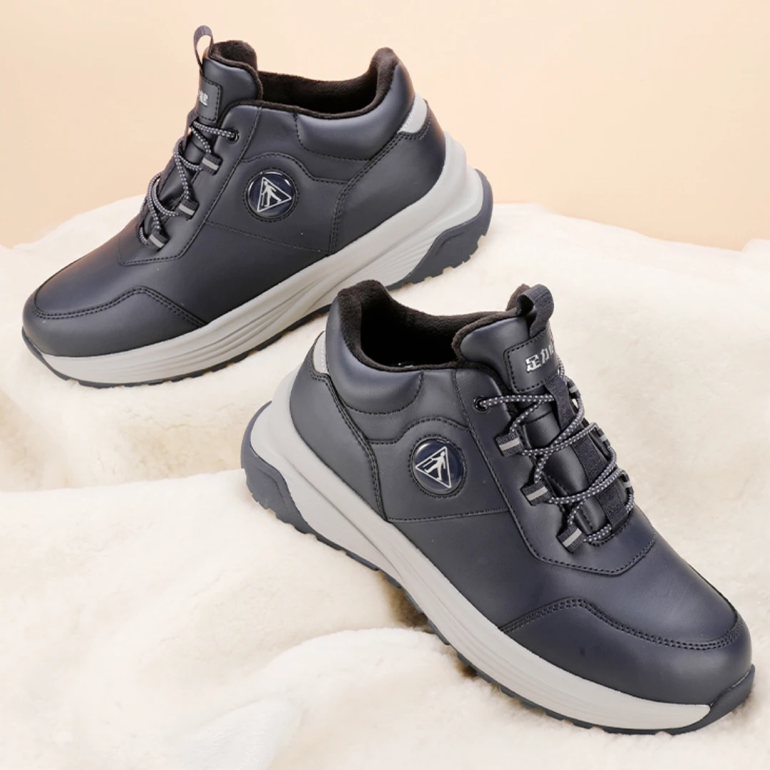 足力健轻便保暖高帮棉鞋冬季加绒加厚舒适轻便老人鞋休闲秋冬