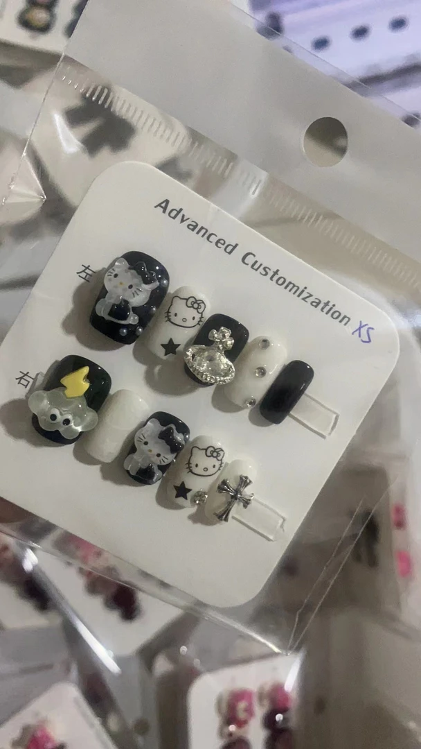 纯手工穿戴甲甜酷风美甲贴