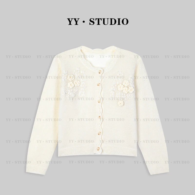 【YANYAN】早秋新款手工钩花针织开衫长袖外套YY-5660