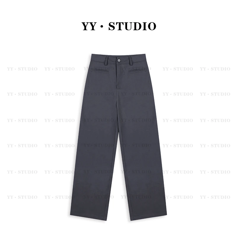 【YANYAN】（带腰带）早秋款休闲窄版前口袋百搭直筒裤YY-3195