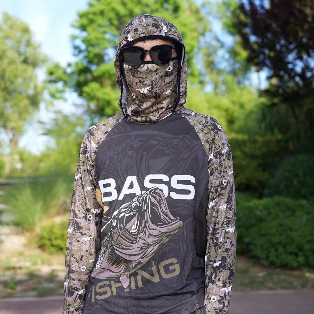 沃克森琦【猎风】冰丝款夏季男士户外钓鱼防晒服防紫外线冰感连帽