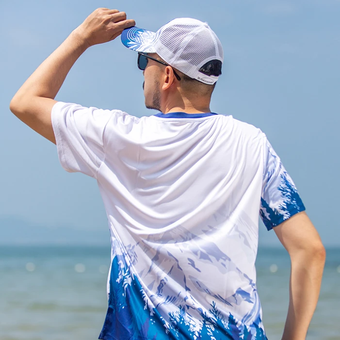 【短袖集合】夏季户外钓鱼潮流防晒服印花垂钓透气短袖休闲钓鱼服