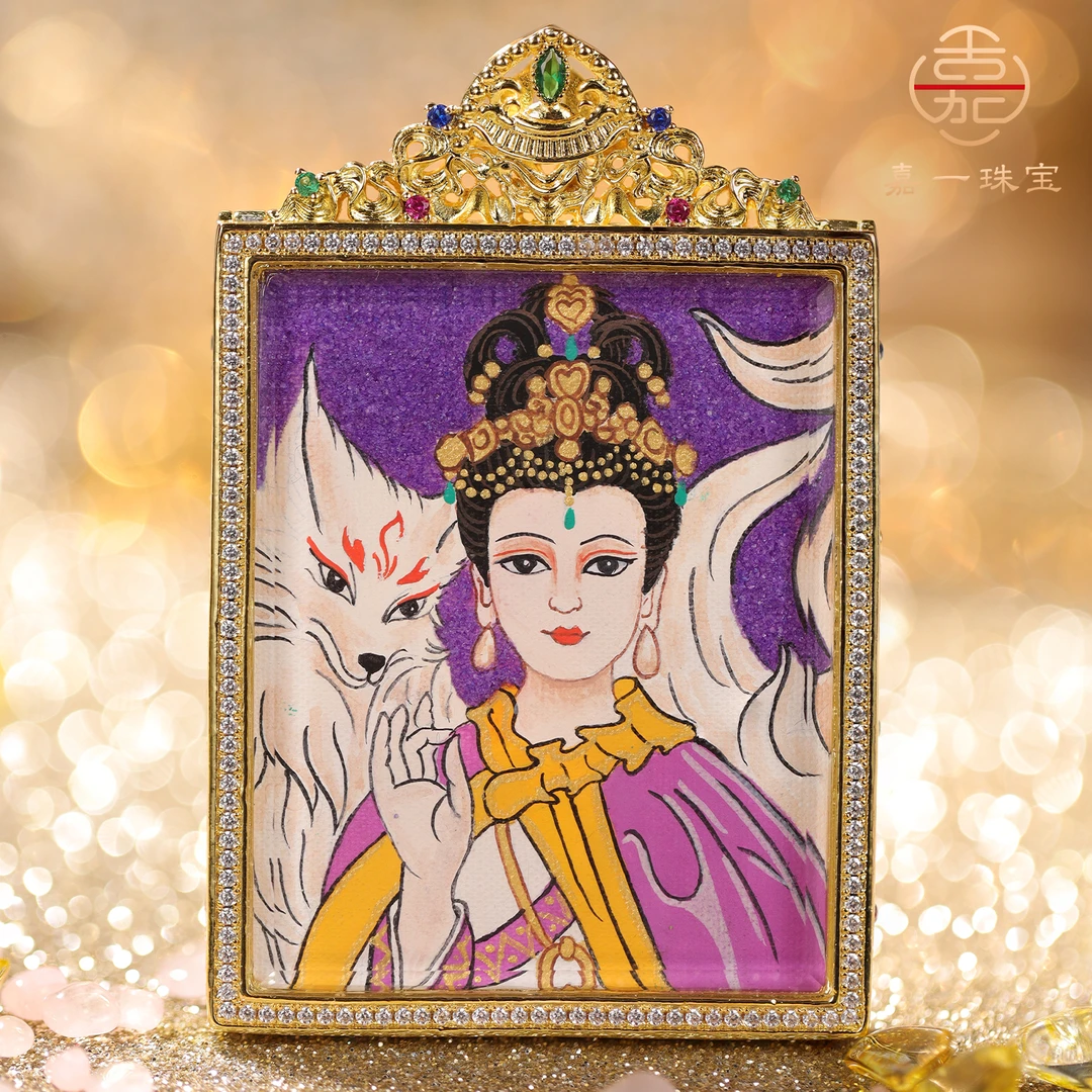 非金属珐琅吊坠 【嘉一珠宝】前世今生凤九九尾娘娘卡卡吊坠（不含链