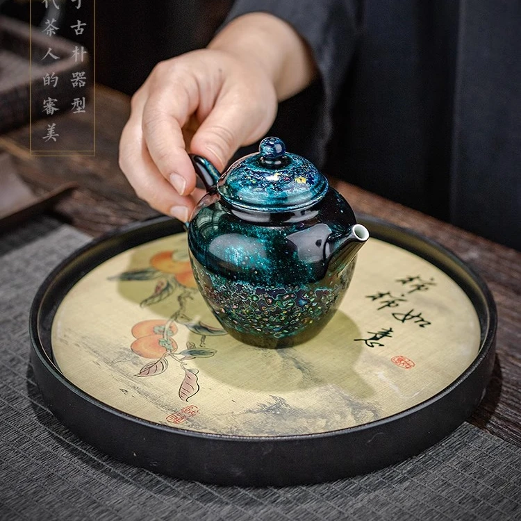 《林剑军》大漆非遗技艺~碧海星河星空壶