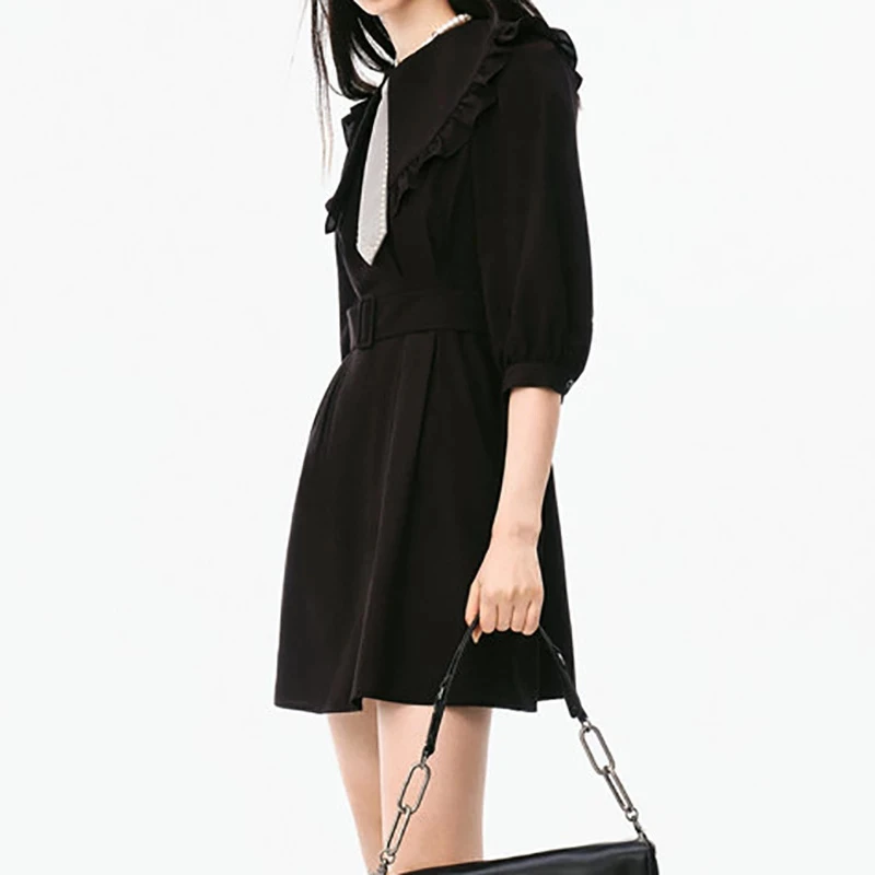 【品牌撤柜】明星款L221领带学院风连衣裙A2